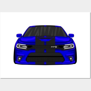 DODGE CHARGER DARK-BLUE Posters and Art